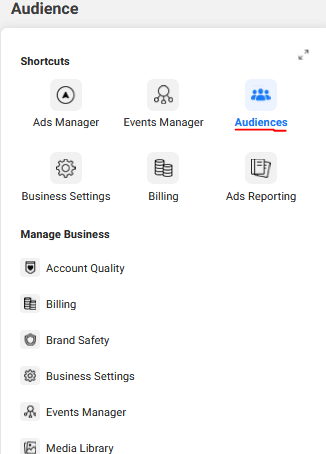 Facebook Business Manager Audiences