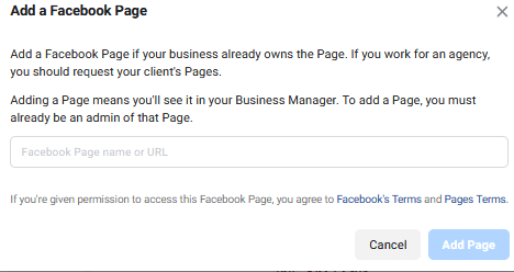 Add a Facebook Page to Facebook Business Manager