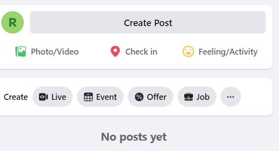 Create posts on a new Facebook page