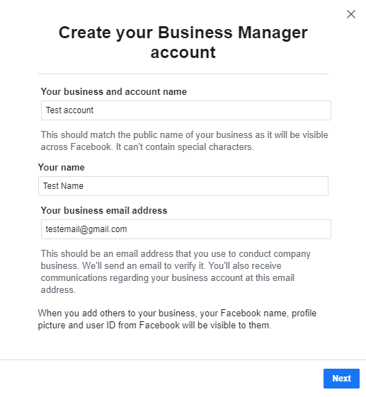 Create your Business Manager Account on Facebook