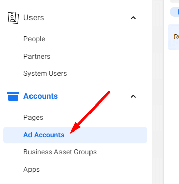 Facebook Ad Accounts in Facebook Business Manager