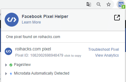 Facebook Pixel Helper - FB Pixel ID