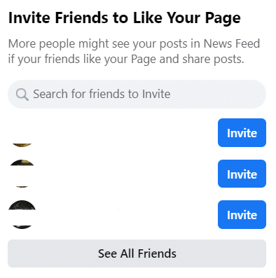 Invite Facebook Friends to like your Facebook page
