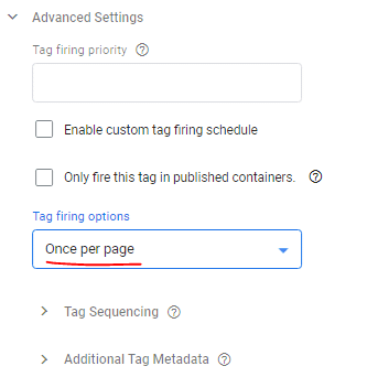 Tag Firing Option - Facebook Pixel Custom HTML Tag