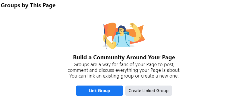 Link Group or Create Linked Group from your Facebook business page