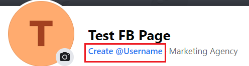create Facebook username