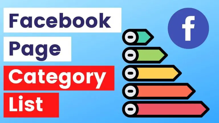 What Are All The Facebook Page Categories