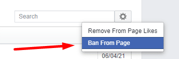 How to ban someone from a Facebook page