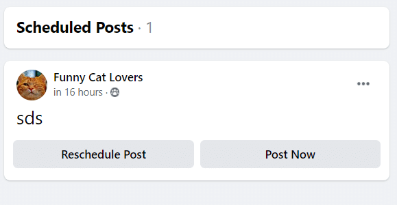reschedule facebook posts in a group