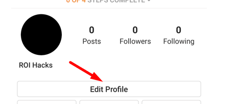 edit Instagram profile