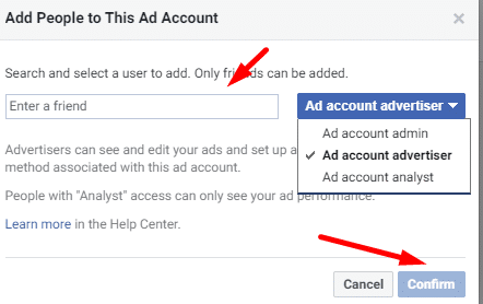 add people to Facebook Ad account
