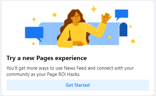 try a new pages experience