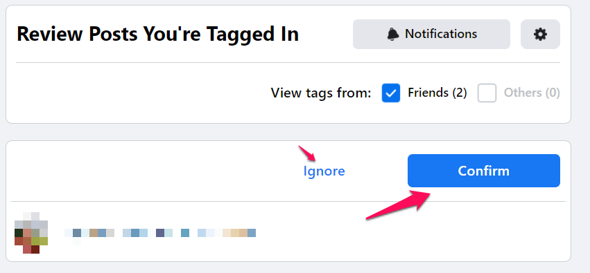 approve Facebook posts you are tagged in