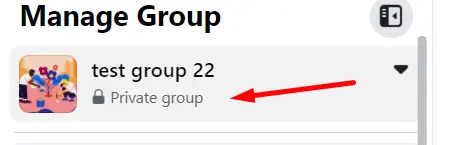 check the privacy status of a Facebook group