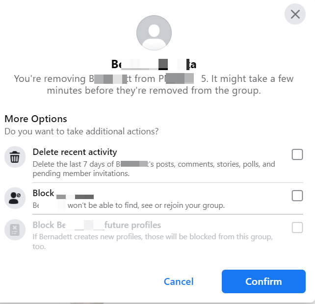how to remove someone from a Facebook group