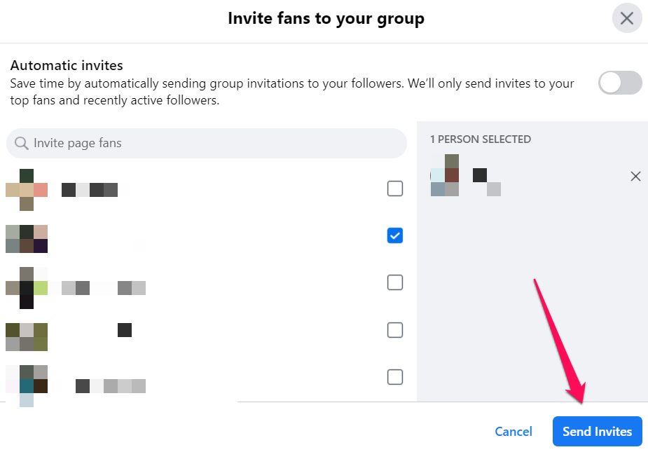 invite people to Facebook group