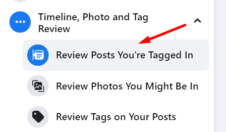 review facebook posts you are tagged in