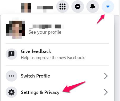 settings and privacy of your Facebook profile