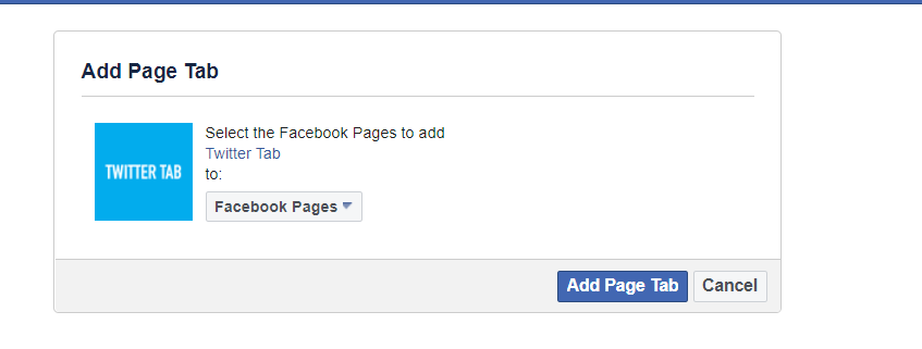add twitter tab to Facebook page