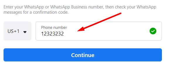 add whatsapp business number to Facebook page integraion