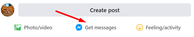 add message button to Facebook page