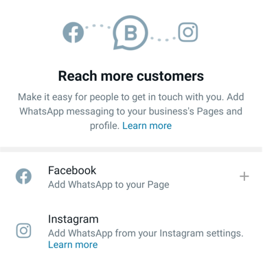 connect whatsapp business account with Facebook page