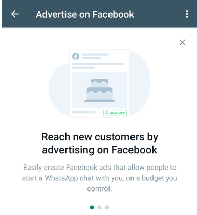 run Facebook ads from whatsapp business account