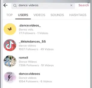 TikTok user ID seach account
