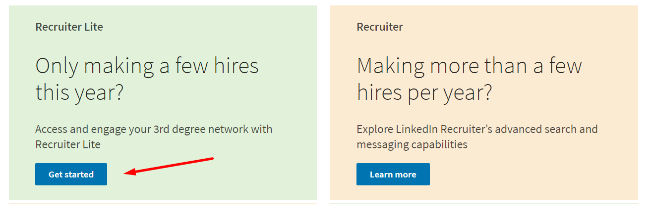 sign up for LinkedIn Recruiter Lite subscription