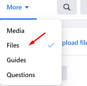 Facebook group files tab
