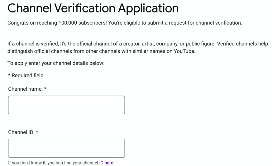 how to get verified on YouTube