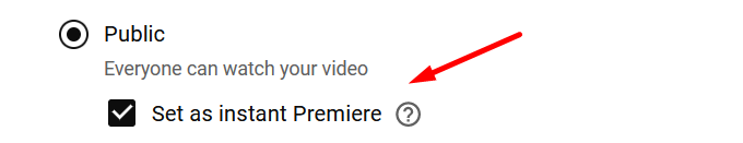 premiere a video on youtube