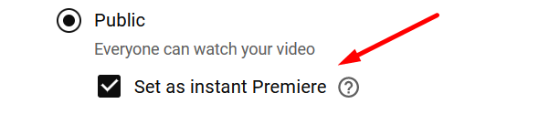 what is an instant premiere on youtube