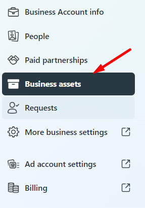 business assets in meta business suite