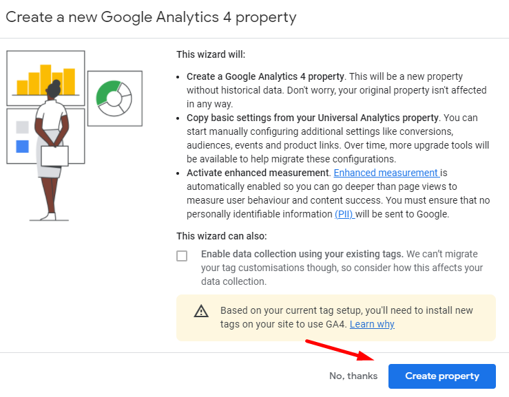 create Google Analytics 4 property