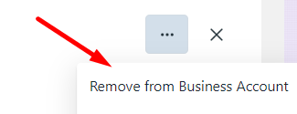 remove page from meta business suite account