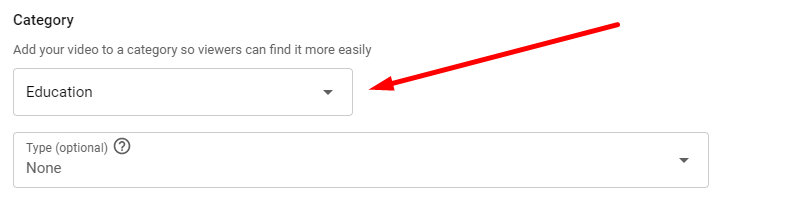 change category on a YouTube video